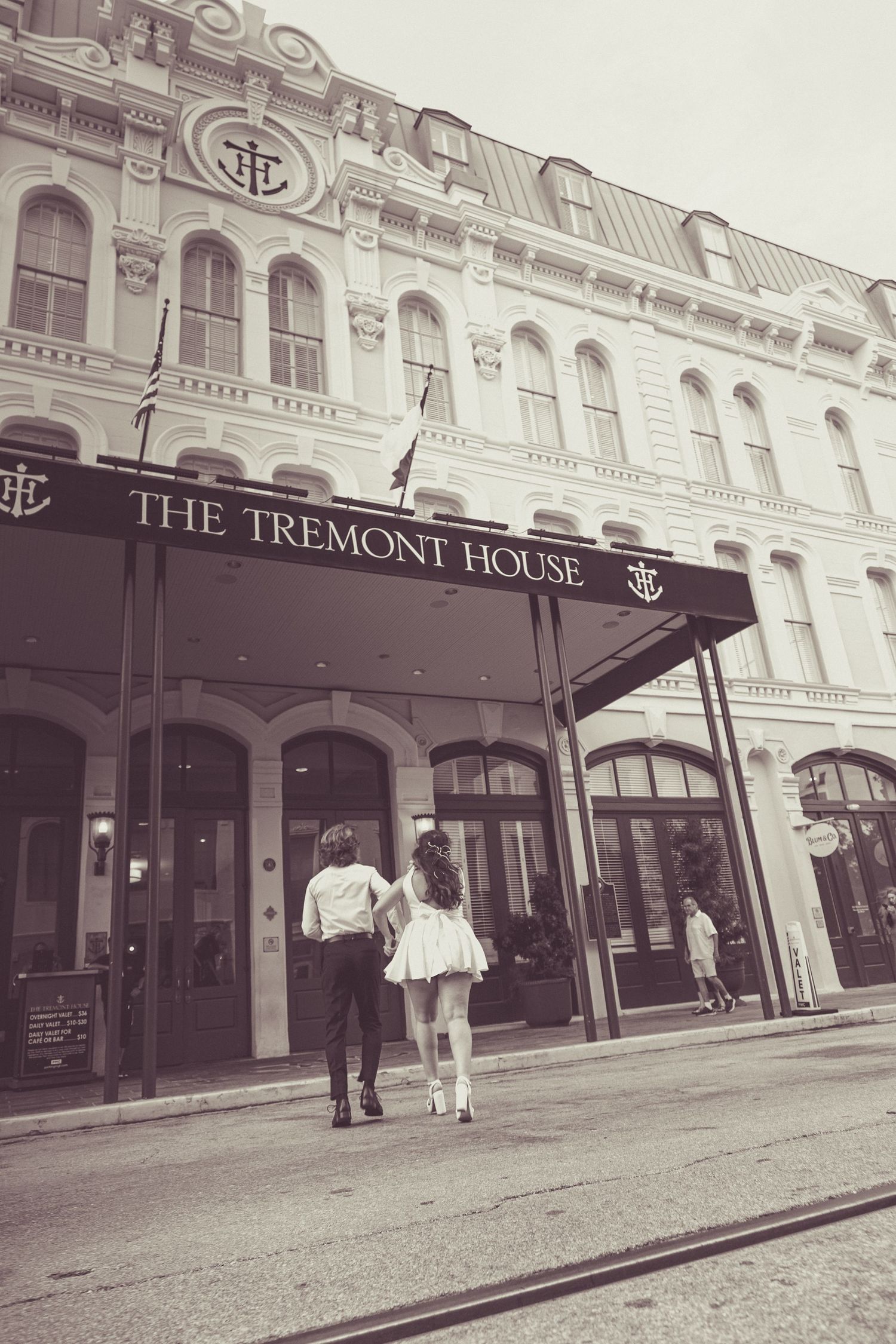 Historic Tremont House building exterior with classic architecture and awning.