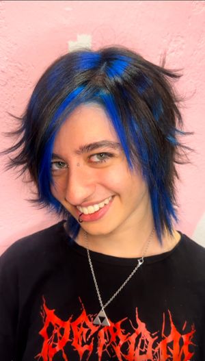 Emo Blue Hair done by Angelis