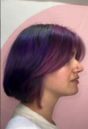 Purple on Purple color block fantasy color done by Angelis
