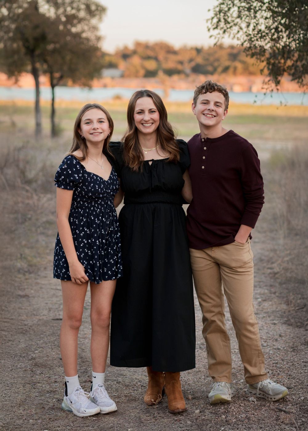 Fall Family Photos Cedar Park Texas, sunset at Brushy Creek Lake Park
