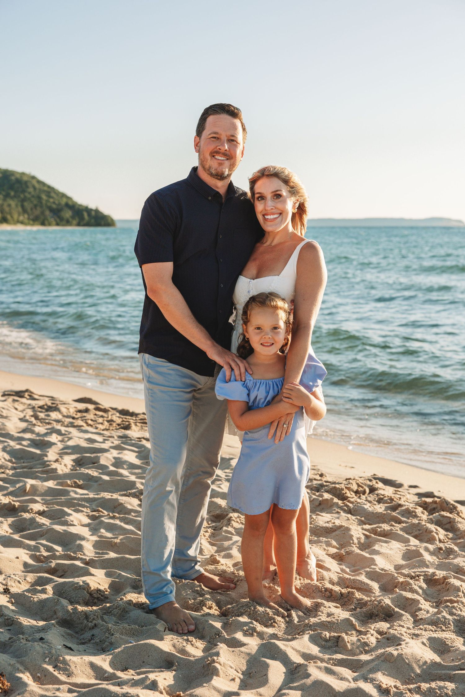 Casual family session by the lake—Traverse City outdoor photography.