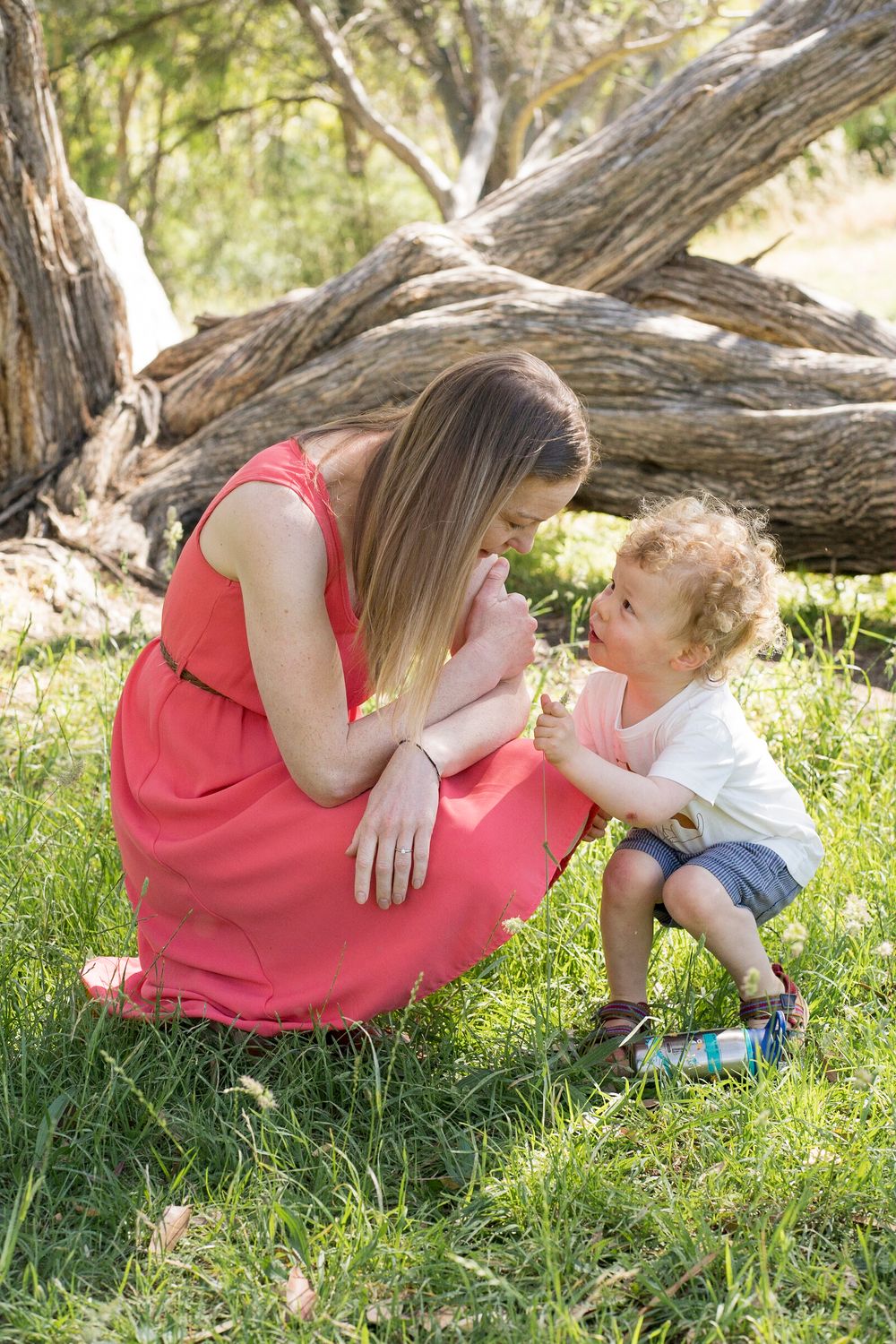 Mother and son candid moments