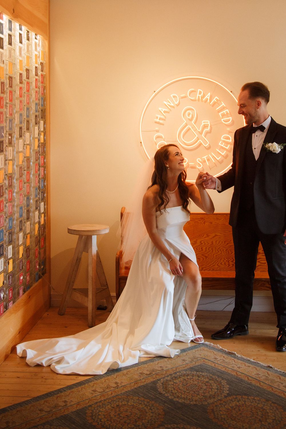 Wedding celebration at The Newfoundland Distillery in Clarke's Beach, Captured by Newfoundland Wedding Photographer, Kaitlyn Yvette