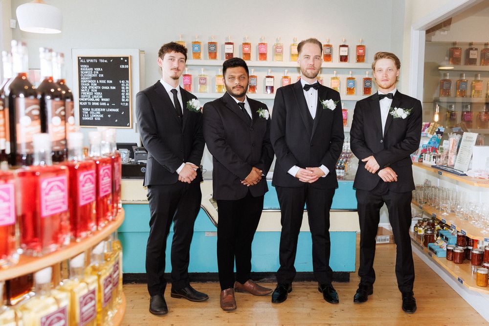 Wedding celebration at The Newfoundland Distillery in Clarke's Beach, Captured by Newfoundland Wedding Photographer, Kaitlyn Yvette