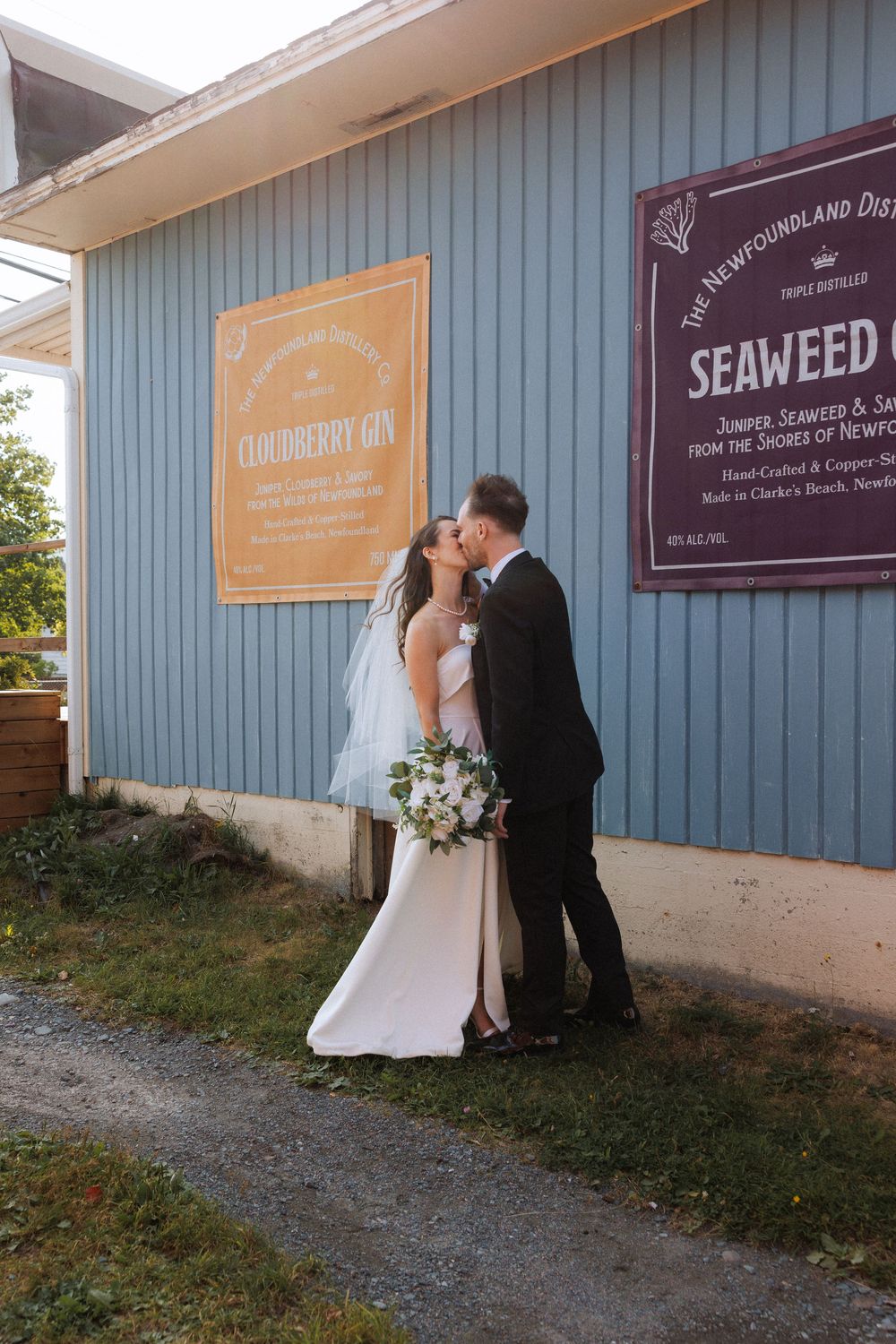 Wedding celebration at The Newfoundland Distillery in Clarke's Beach, Captured by Newfoundland Wedding Photographer, Kaitlyn Yvette