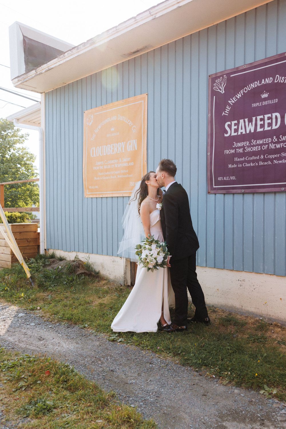 Wedding celebration at The Newfoundland Distillery in Clarke's Beach, Captured by Newfoundland Wedding Photographer, Kaitlyn Yvette