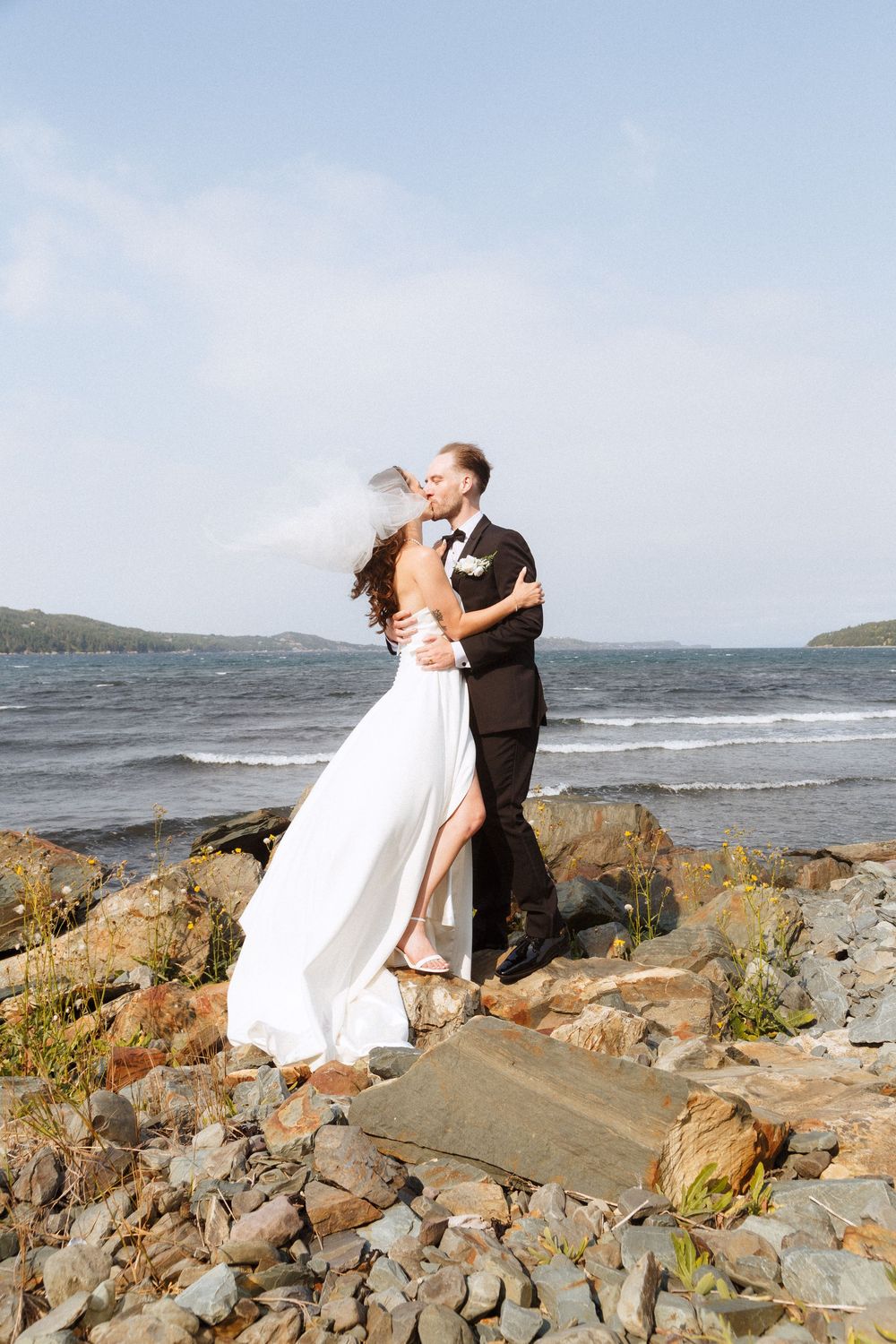 Wedding celebration at The Newfoundland Distillery in Clarke's Beach, Captured by Newfoundland Wedding Photographer, Kaitlyn Yvette