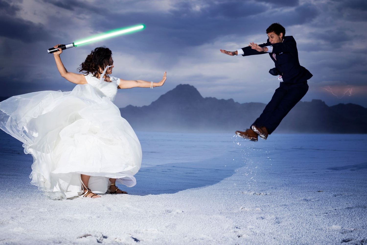 bridal photography salt flats utah star wars