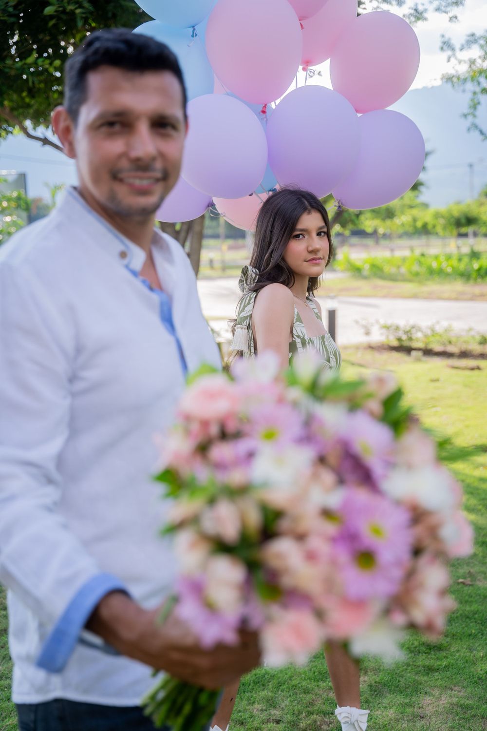Pre XV artístico con temática de mariposas en estudio en Cesar, Colombia