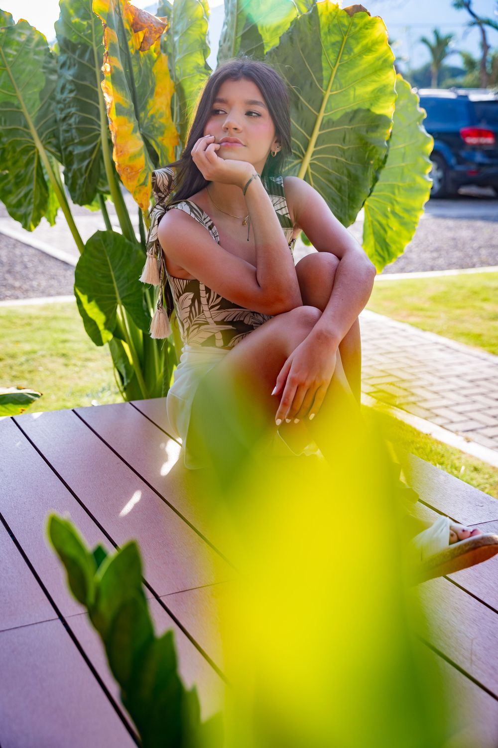 Pre XV artístico con temática de mariposas en estudio en Cesar, Colombia