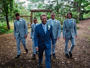 Groomsmen walks together on a wooded path before wedding.

Indiana Weddings
Illinois Weddings
Michigan Weddings
Weddings