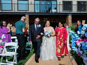Wedding ceremony processional with white chairs on outdoor patio at venue.

Indiana Weddings
Illinois Weddings
Michigan Weddings
Weddings