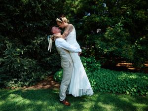 A wedding couple embraces during photo session in a lush garden setting.

Indiana Weddings
Illinois Weddings
Michigan Weddings
Weddings