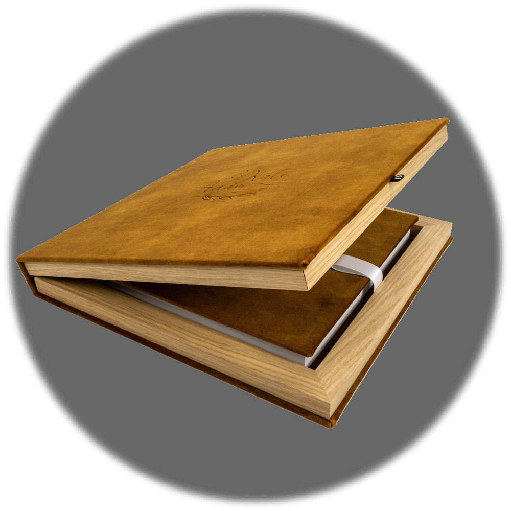 example album classic box wood and microfibre