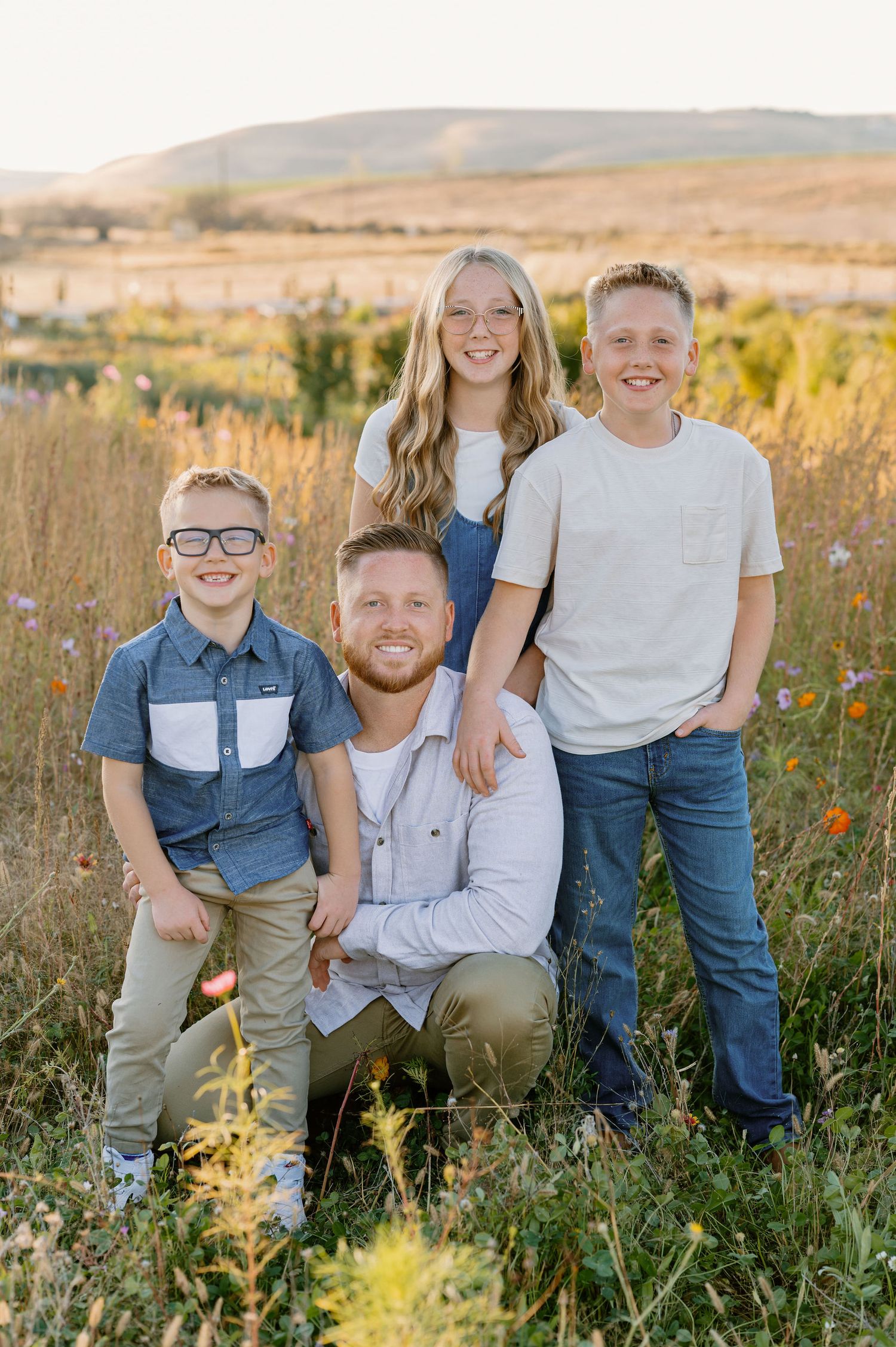 Late summer family photos at Haven Flower Farm