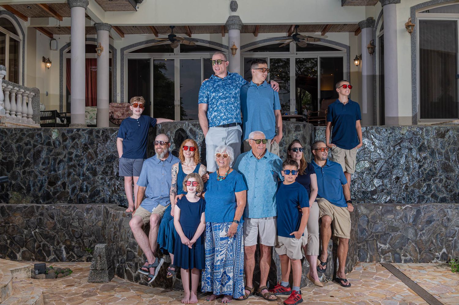 Family photo session in sunset time, Guanacaste