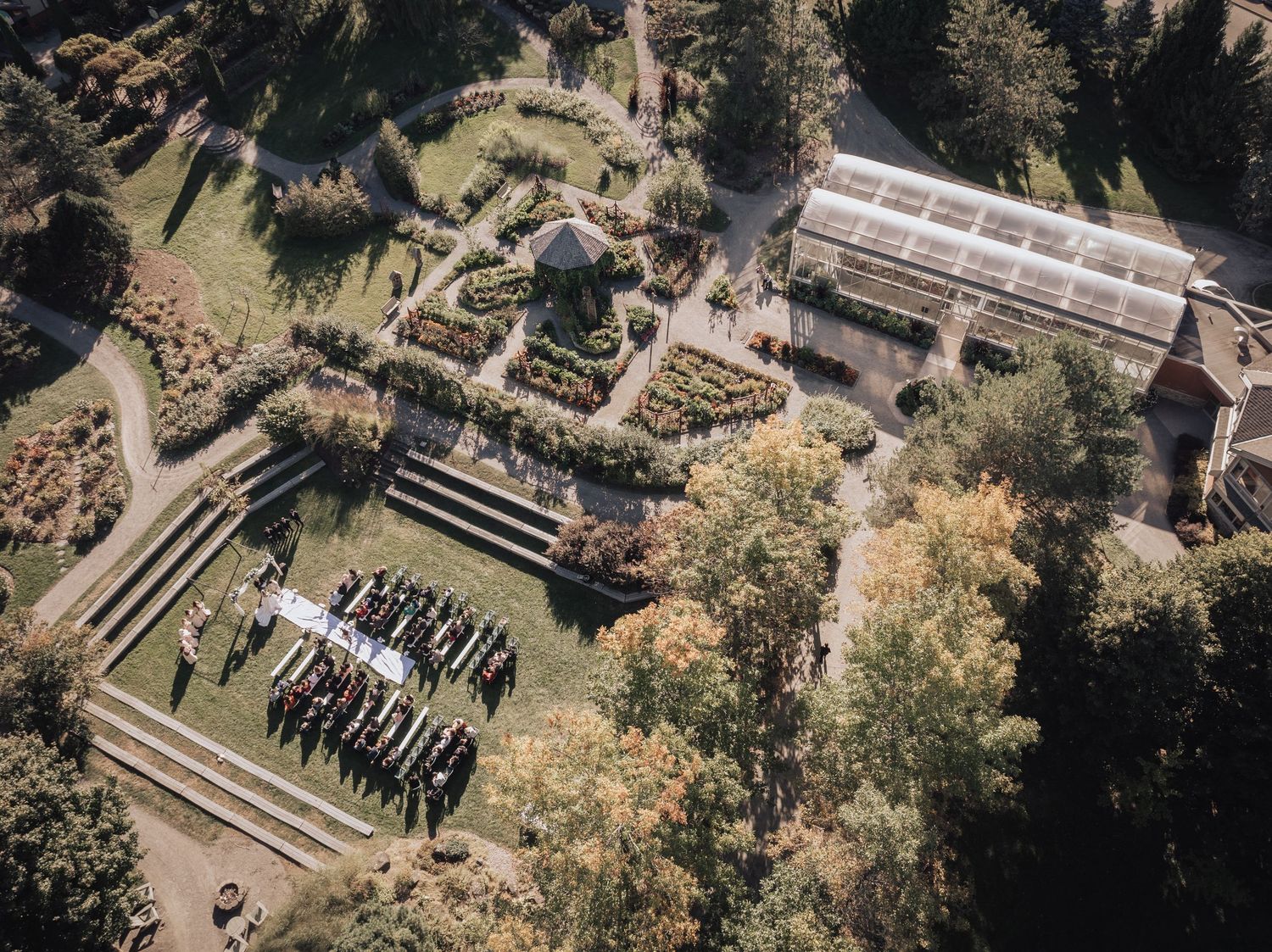 Photographies de mariage au Québec avec drone