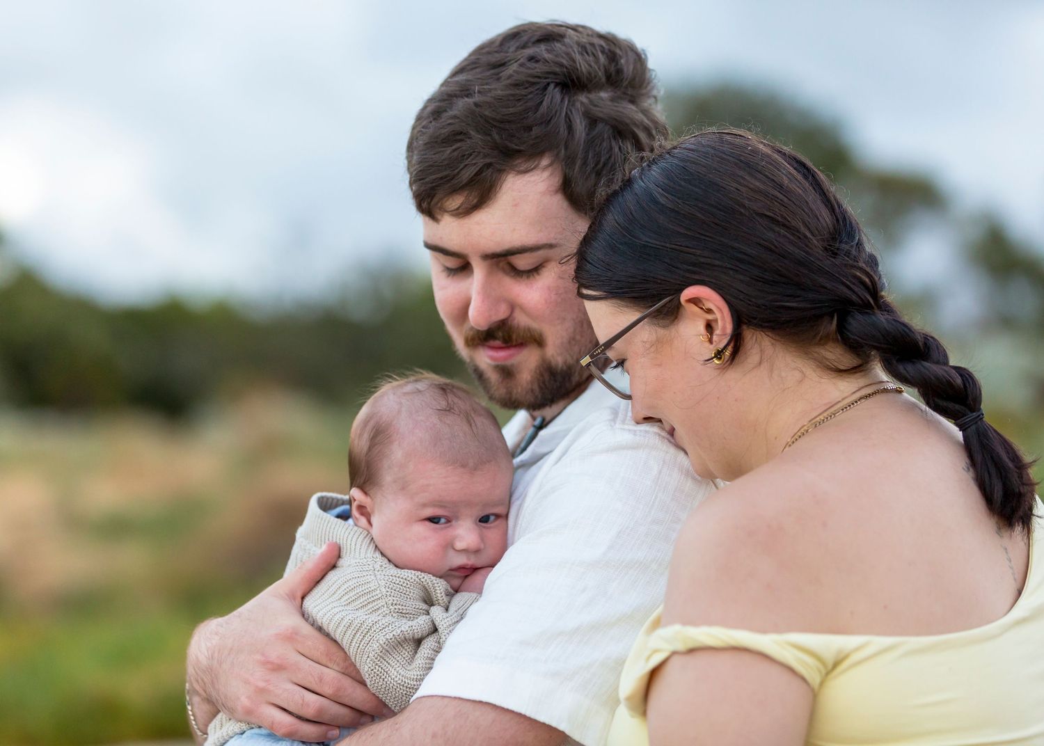 Candid family photography in Perth bushland with warm, natural light