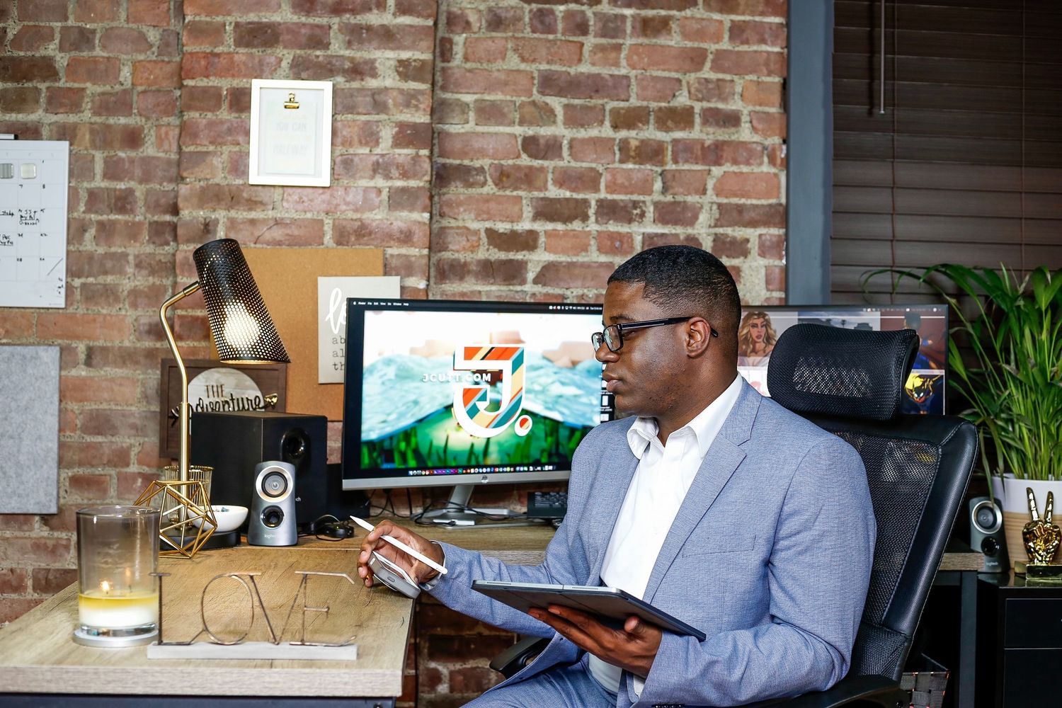 Professional Corporate Lifestyle Photography of Man Working in Modern Office