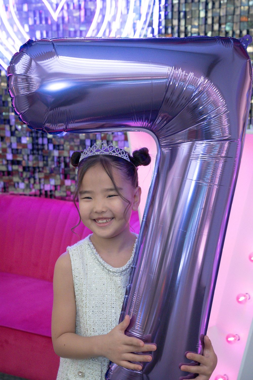 Indoor birthday little girl's photoshoot in Naperville, IL