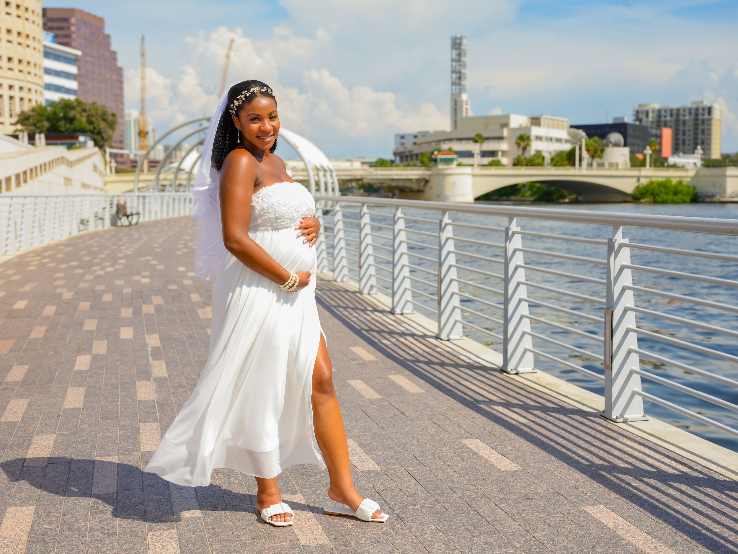 Tampa Riverwalk, Downtown Tampa Elopement-maternity-photo session-BE Jazy Photography-Tampa Bay Photographer-Elopement-Courthouse wedding