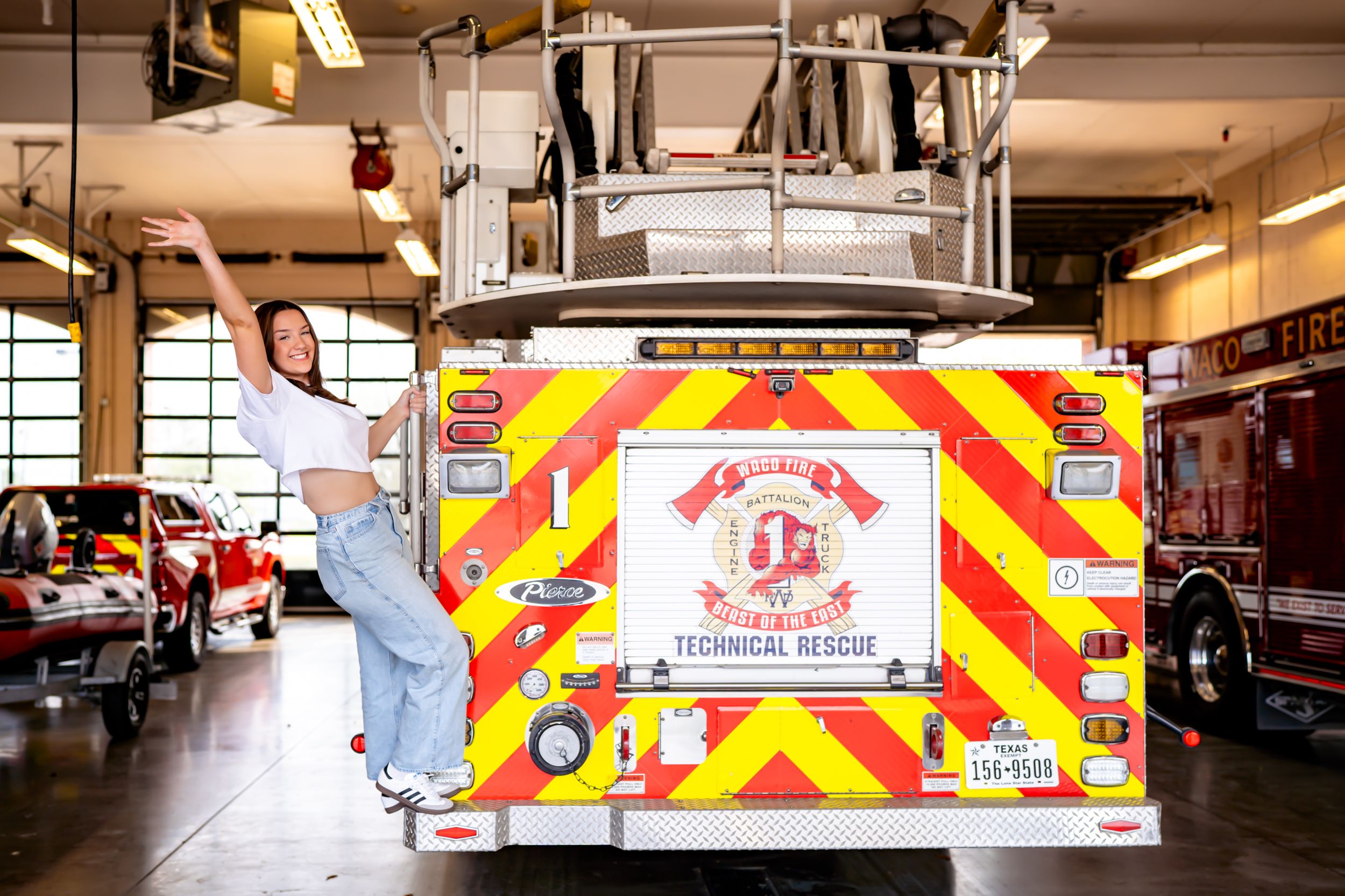 Senior Photographer Waco Texas Waco Fire Station 1