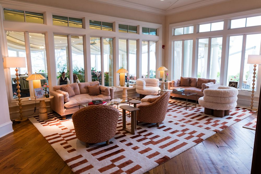 South County photographer Ocean front summer wedding The Chanler at Cliff Walk in Newport Rhode Island, living room