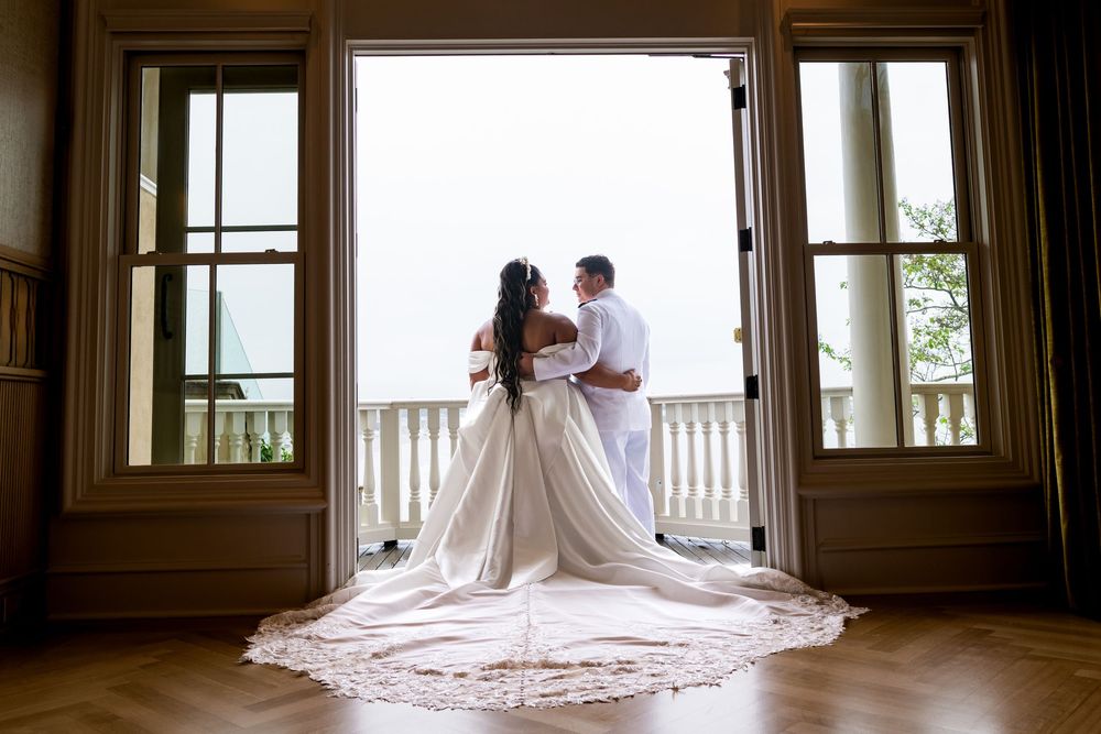 South County photographer Ocean front summer wedding The Chanler at Cliff Walk in Newport Rhode Island, wedding portraits