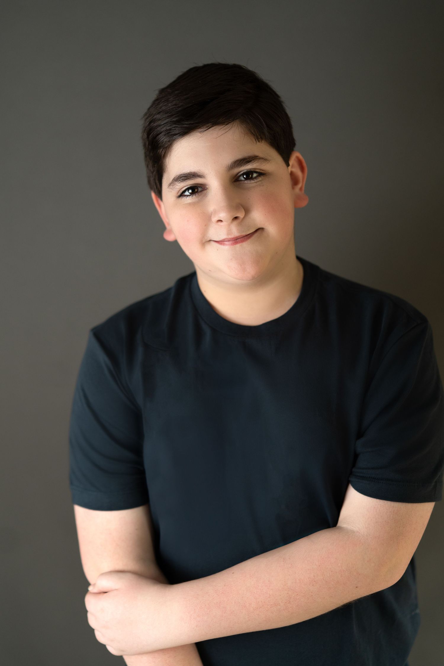 Middle school boy with a headshot session in Marietta GA
