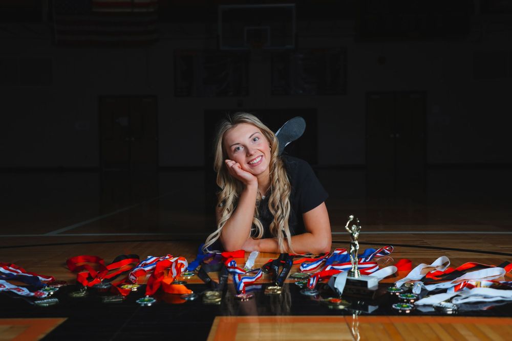 senior girl photo medals