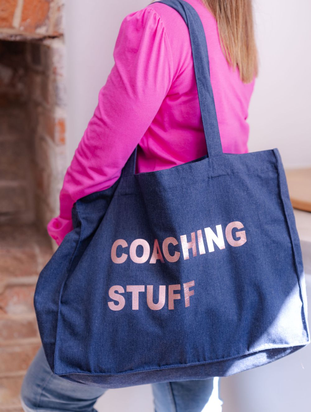 close up of branded workwear for website imagery