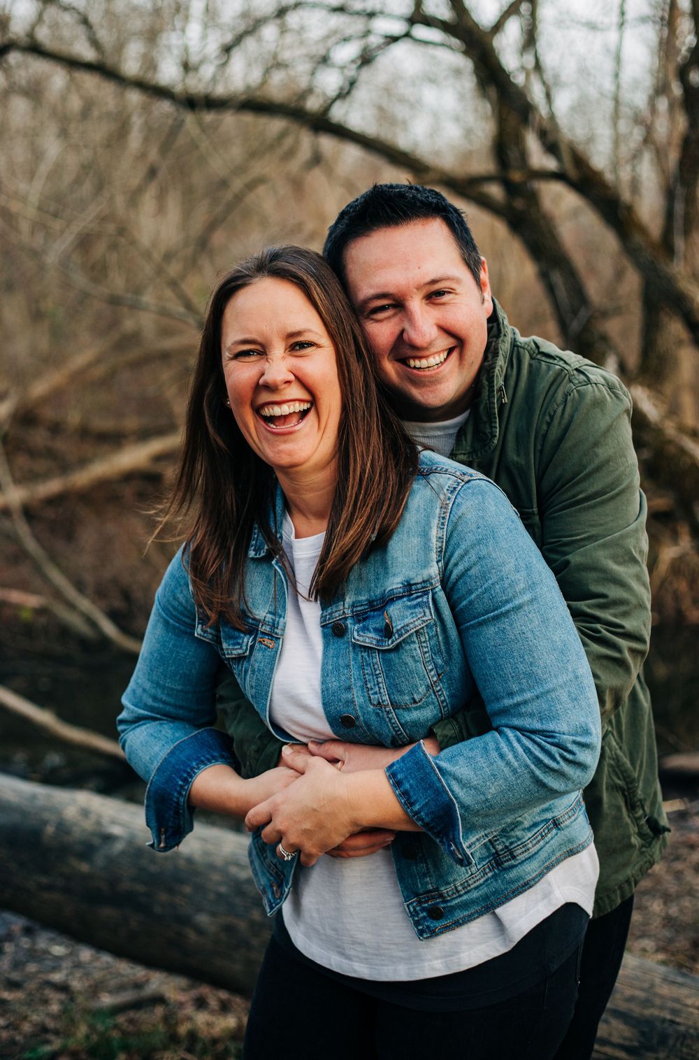 couple laughs