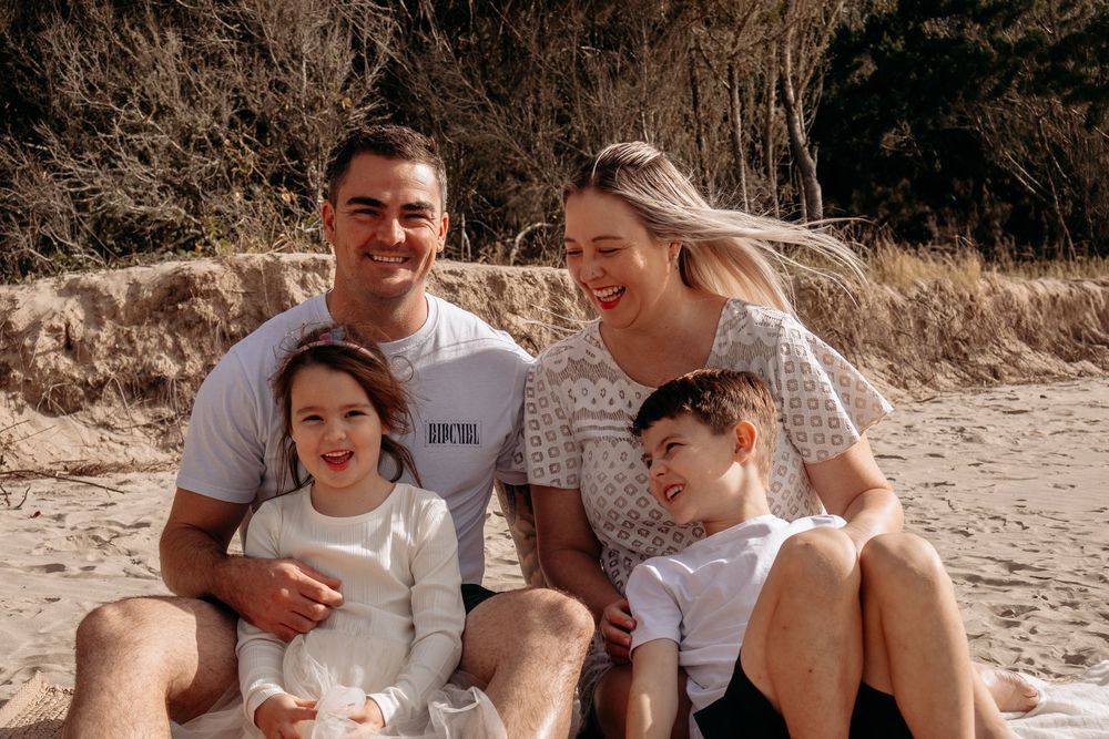 Natural family photography documenting everyday love in a beautiful Fraser Coast setting