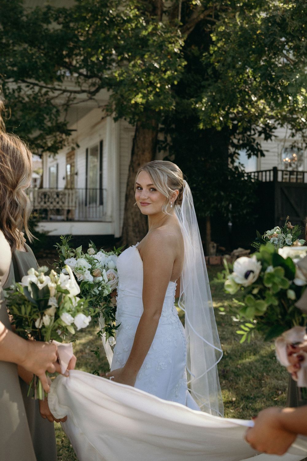Bride portraits at Lillian Gardens in Newnan, Georgia