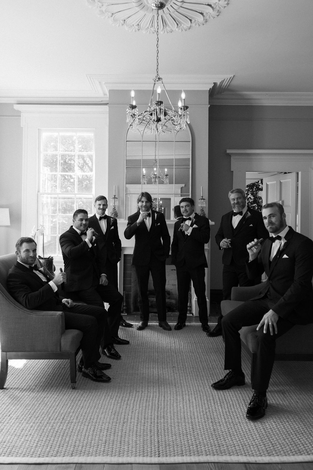 Groomsmen portraits at The Elms of Coosada in Coosada, Alabama
