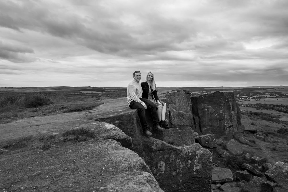 Padley Gorge wedding photographer Curbar Edge