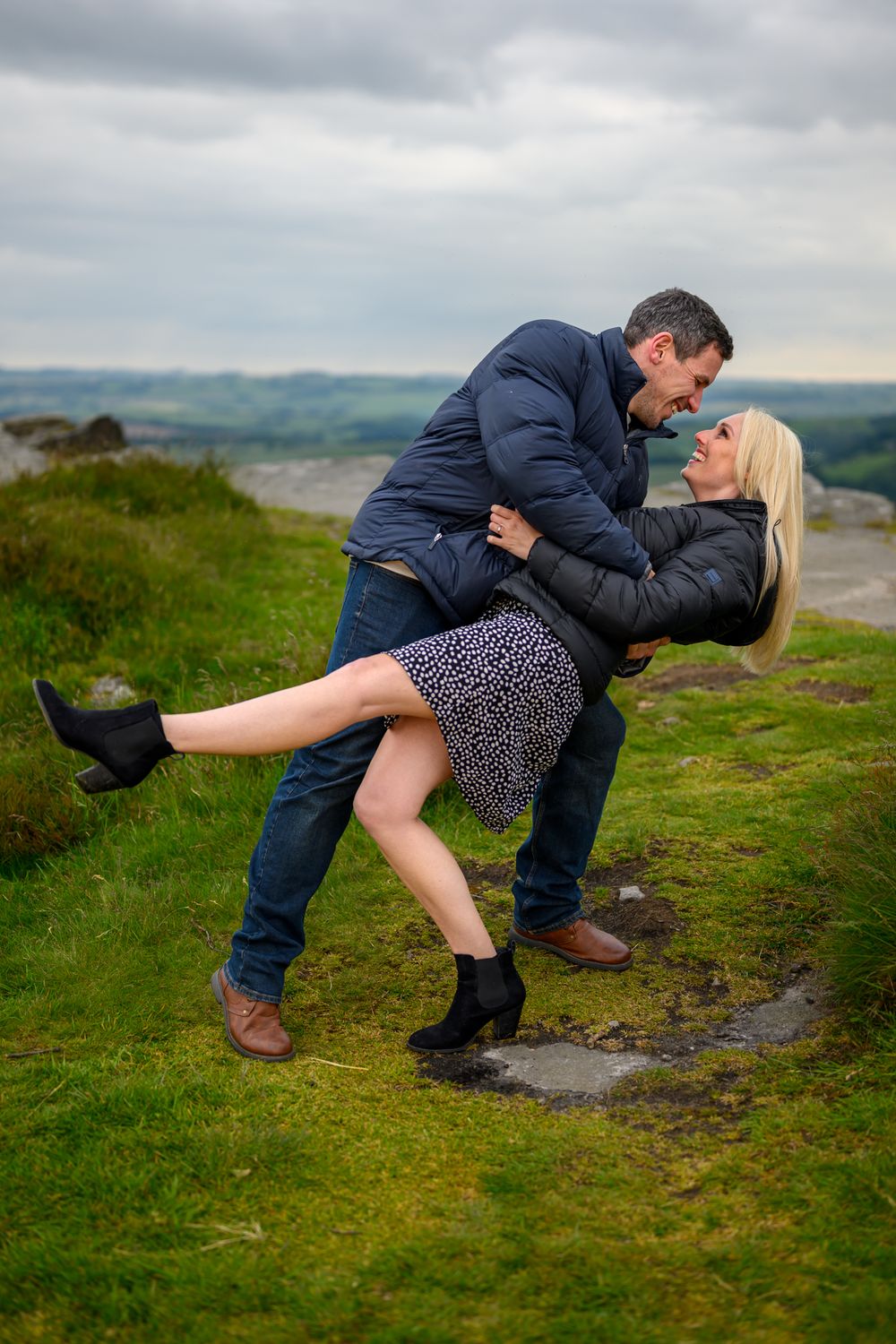 Padley Gorge wedding photographer Curbar Edge
