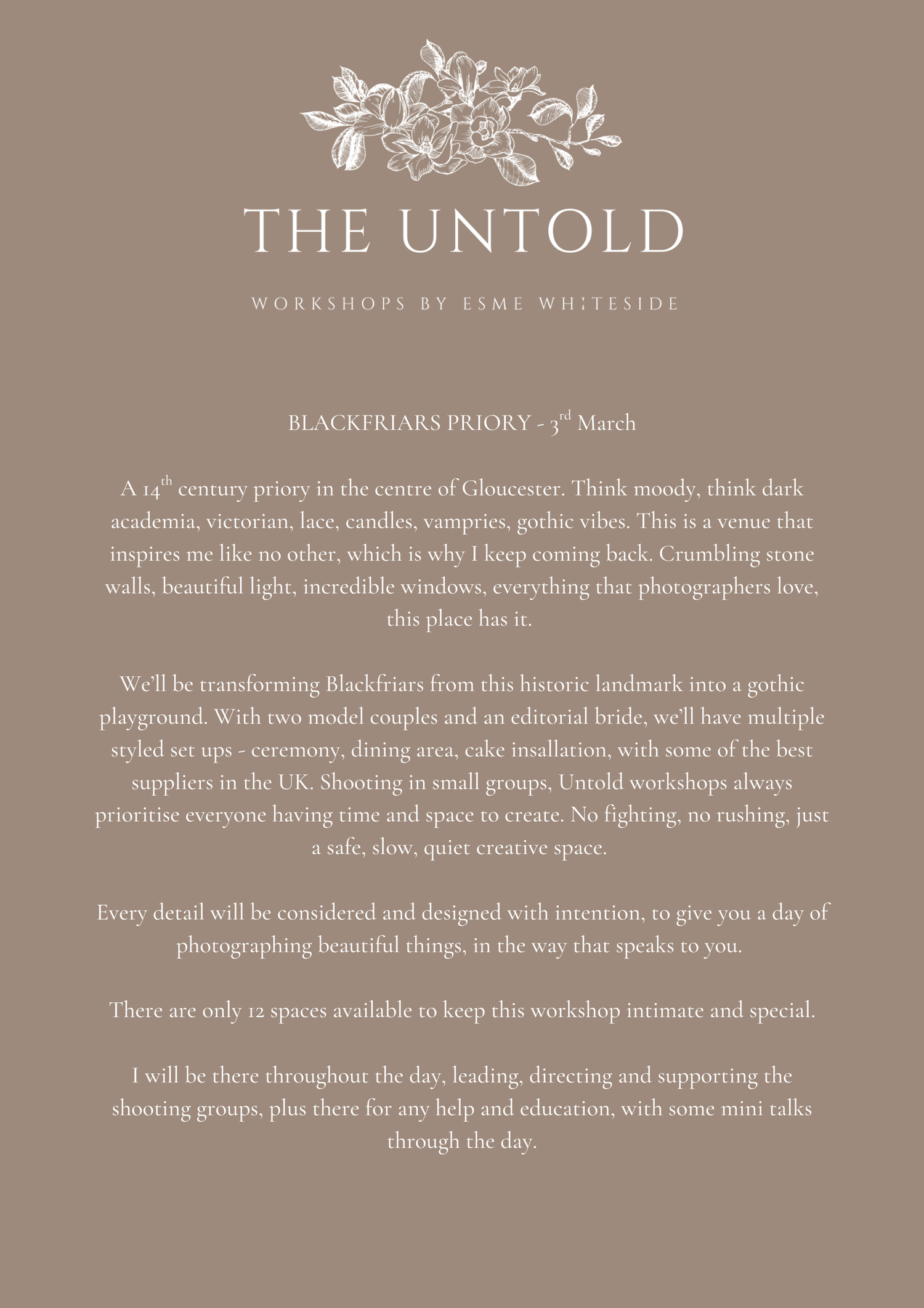 A row of blurry text pages with elegant typography and layout design shown against a beige background.