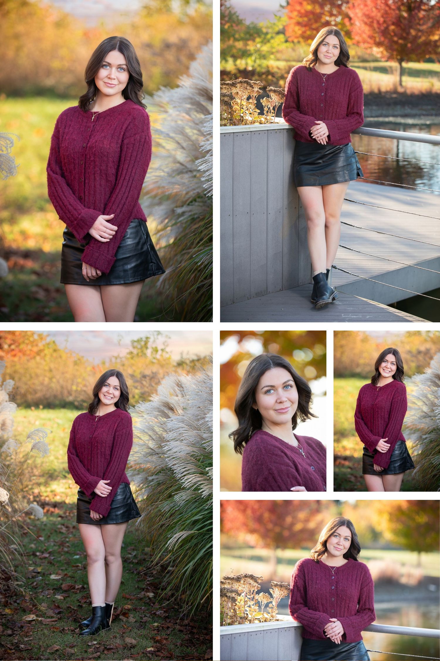 Fall senior pictures.  Senior pictures at an arboretum.  Boho senior pictures. Senior pics at a pond. Senior pictures in the fall.