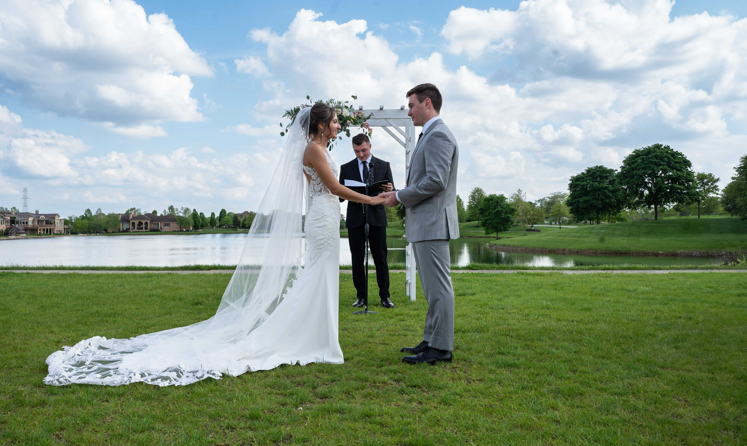 an outdoor summer ceremony at the club at corazon