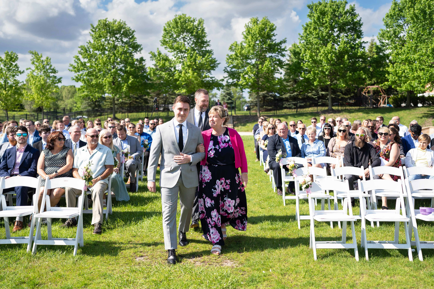 Outdoor wedding ceremony at the club at corazon
