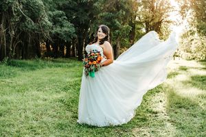 Bride in a Roselily Bridal gown
