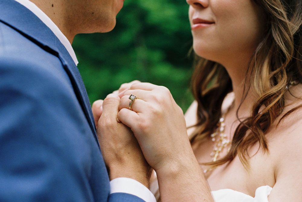 St. Louis bride and groom portraits on film