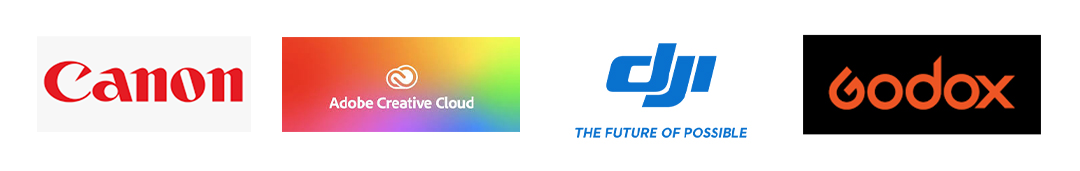 The Brands we use to create our professional, story telling Photography and Videography.