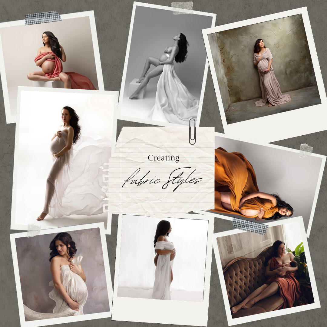 maternity styles for pregnancy photos with Elizabeth Lang Photography. A variety of fabrics and dresses for your photoshoot.