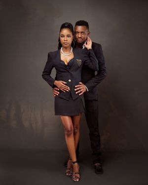 a couple in studio