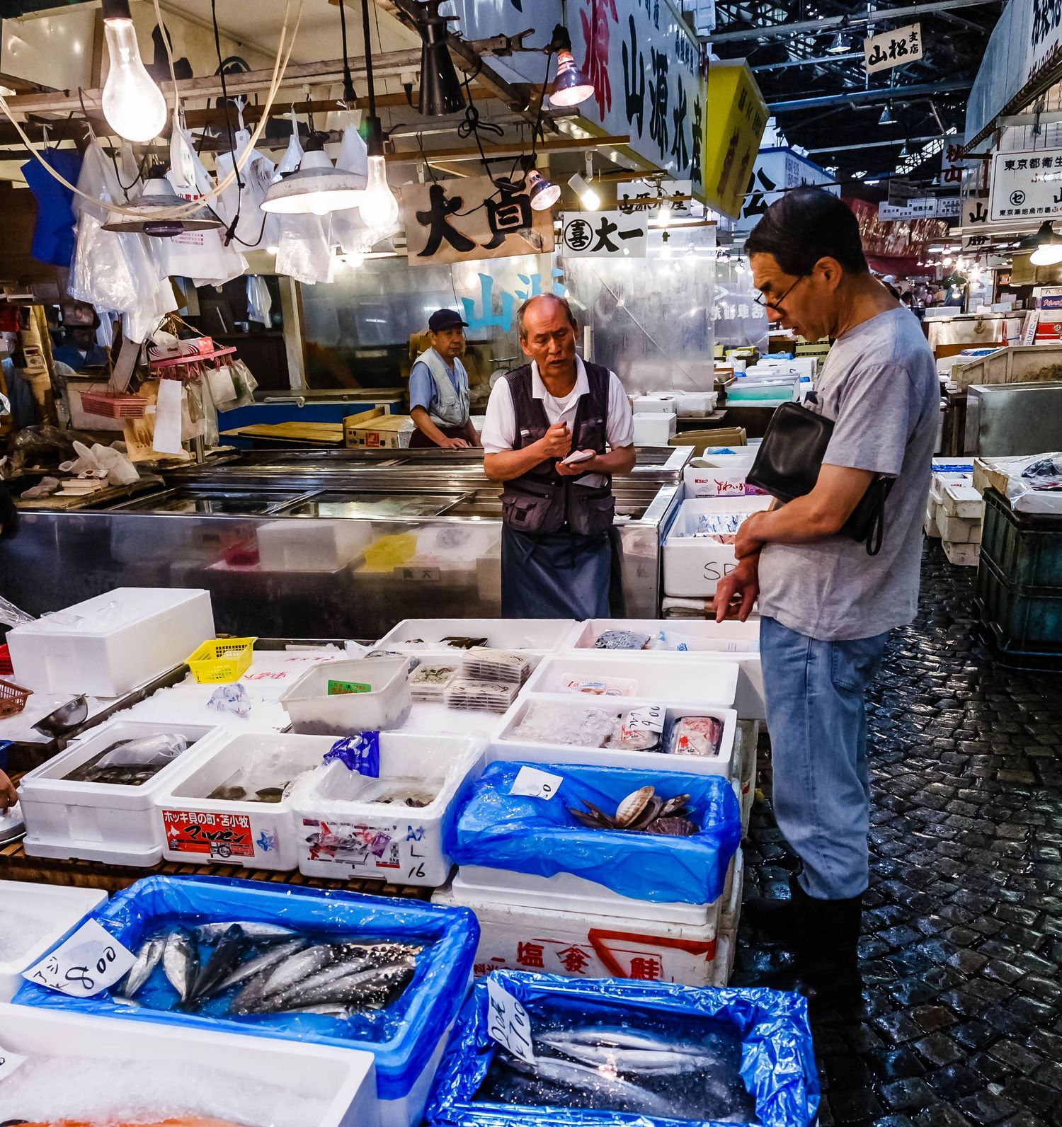 Tsukiji Outer Market, Tokyo, Japan, fish market