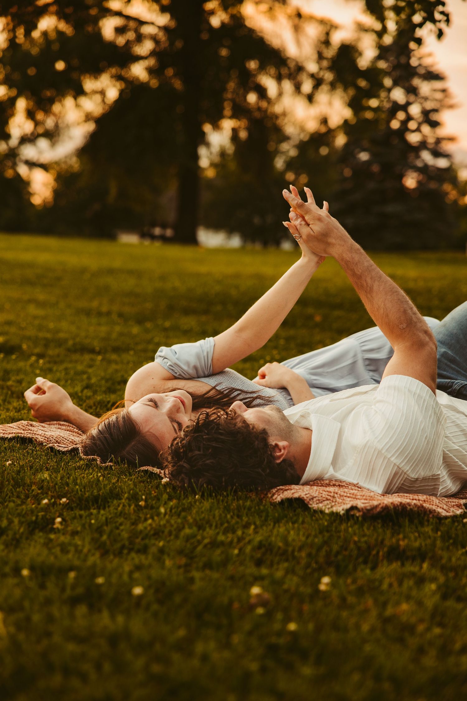 Golden Hour Magic: Capturing a Couple's Love in a Michigan Summer Evening