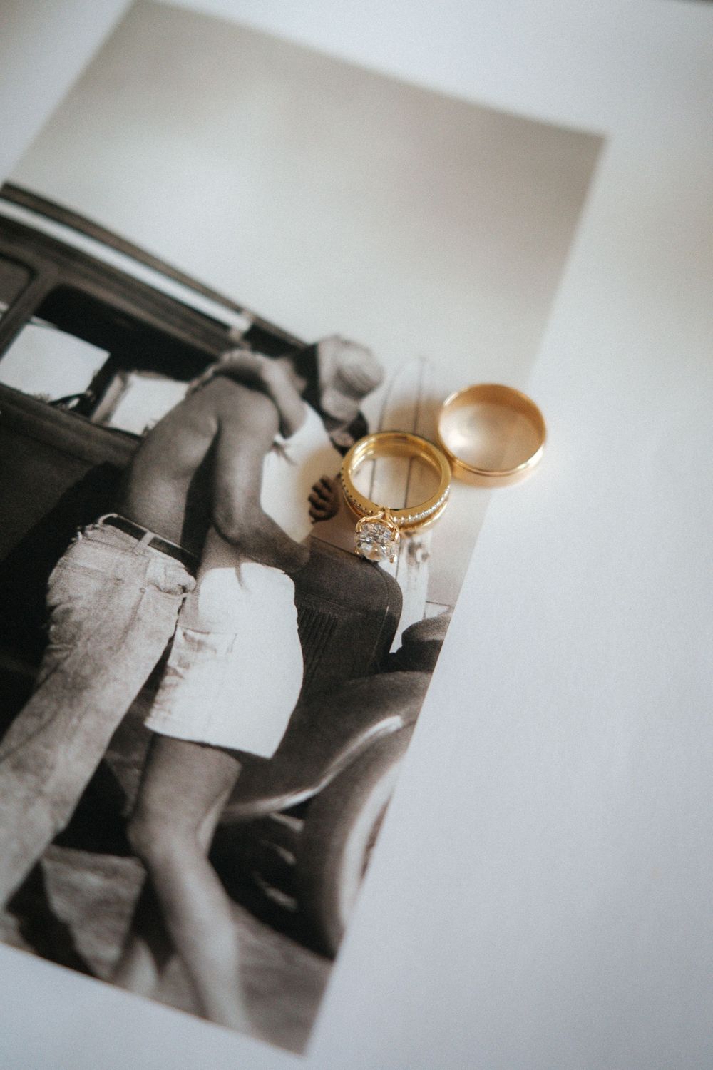 Vintage black and white photographs arranged in a sequence showing abstract moments.