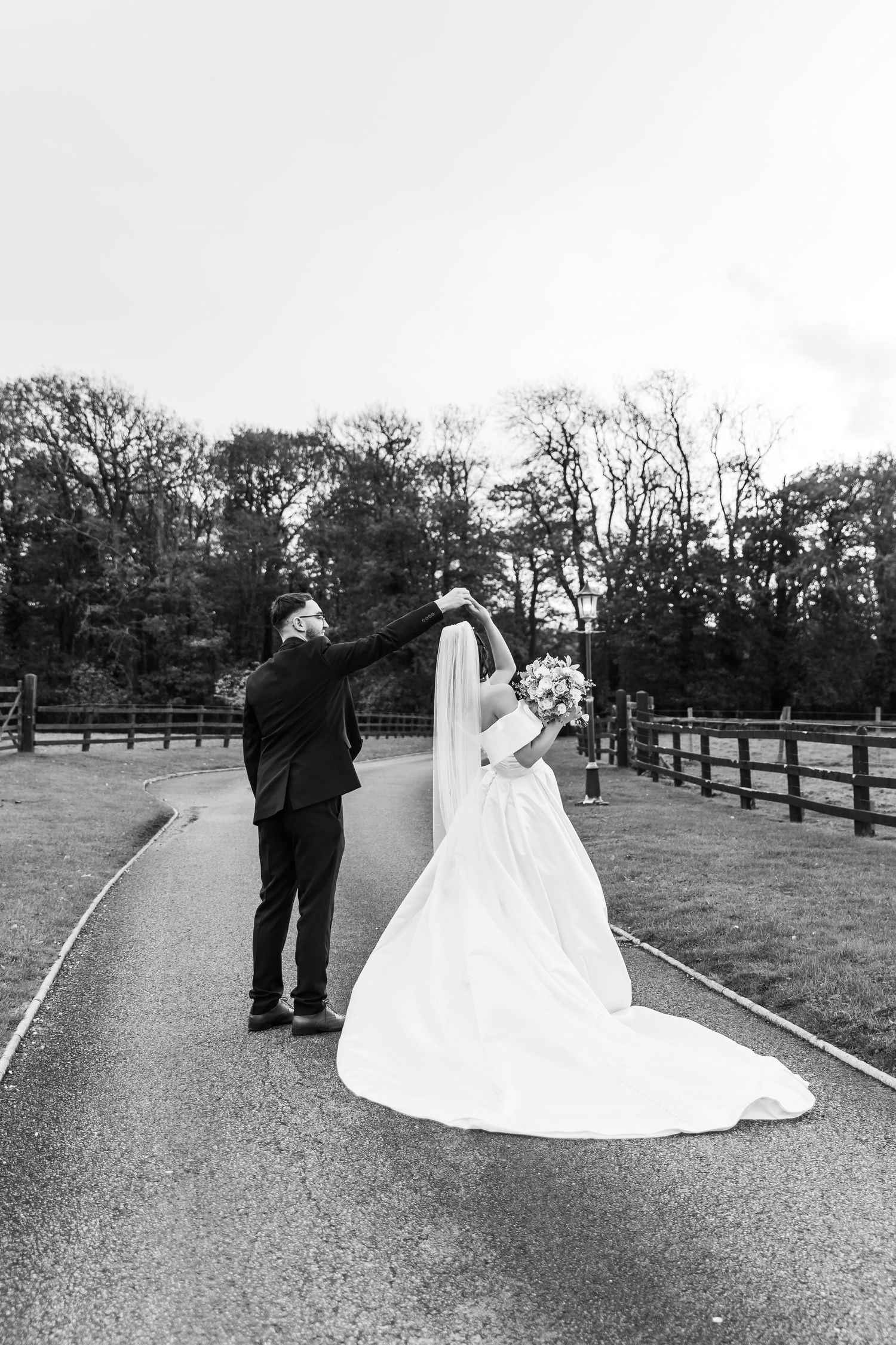 Towneley Hall Wedding in Burnley, Lancashire. Bride and Groom wedding photo. Budget Lancashire Wedding Photography.